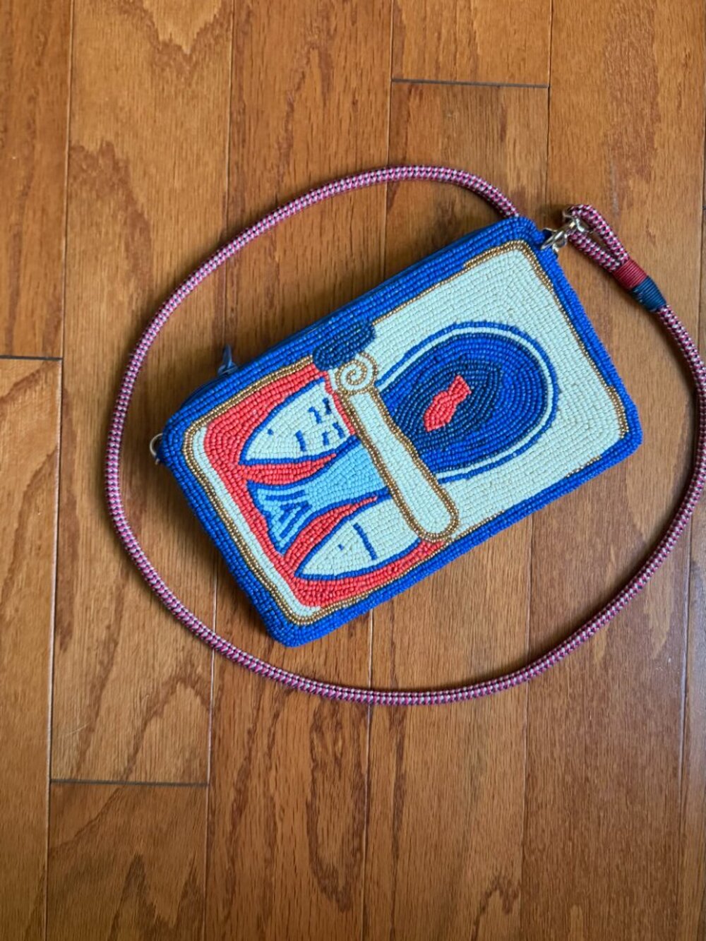 Ink + Alloy Leila Sardine Seed Bead Clutch With Strap - Picture 6 of 11